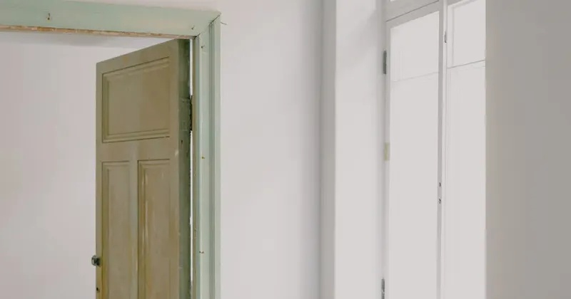 Interior of a modern house during the renovation cleanup process